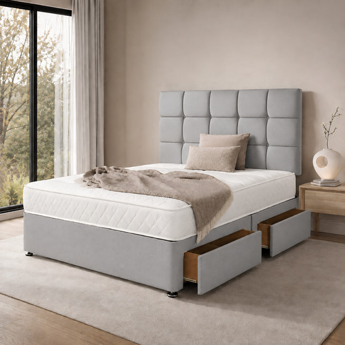 Divan plush bed set - bed, with
