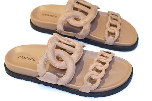Hermès beige suede - suede, chaine