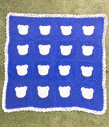 Handmade crochet baby blanket - handmade,