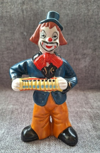 Vintage porcelain clown with - vintage,