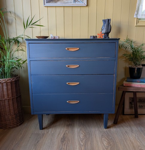 Painted mid century chest - painted,