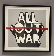 Kid ACNE ‘ALL OUT WAR’ signed Numbered Screen Print Framed Street art graffiti 