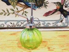 GREEN GLASS & CHROME INDOOR PLANT SPRAY BOTTLE/ ATOMIZER