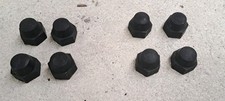 Ford Escort Mk2 Steel Wheel Black Plastic Nut Caps GL RS Mk1 Cortina Capri