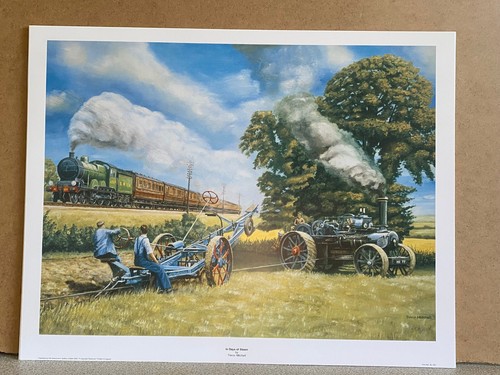 British farming steam tractor - steam,