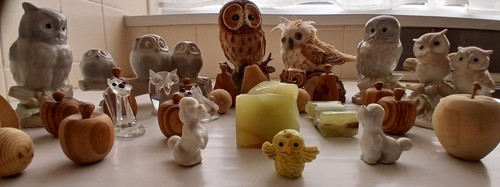Owl bird figurine model - owl,
