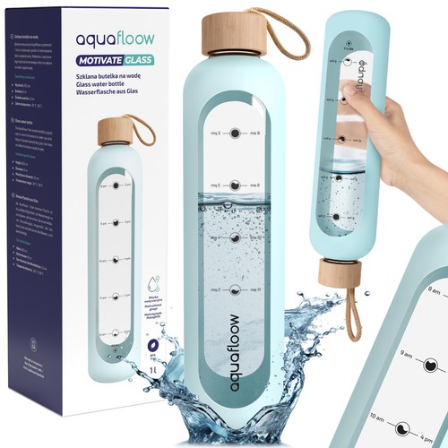 Aquafloow glass bottle litre - bottle,