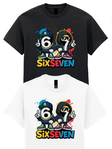 Kids shirt six seven - t,