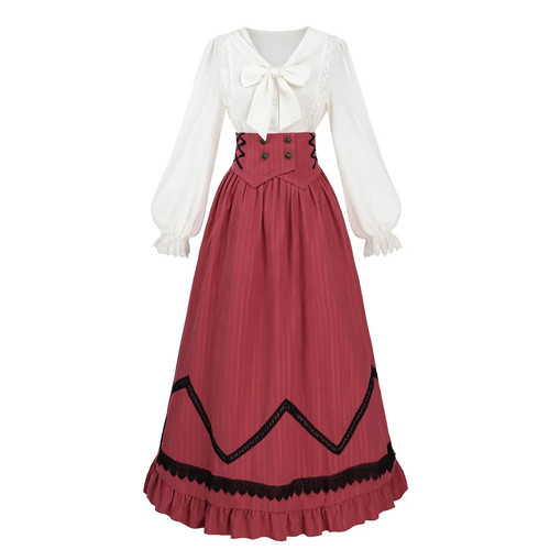 Victorian skirt red - skirt,