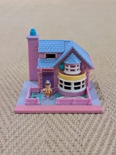 Vintage Polly Pocket 1993 - Light Up Bay Window House And Original Doll Bluebird
