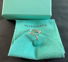 Tiffany & Co Elsa Peretti Teardrop Ring Retired Silver Size 9/T Exc Cond Genuine