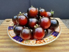 MICRO DWARF TOMATO TARTUFO PERFECT FOR POTS JET BLACK/RED BLUSH FRUITS 12 SEEDS