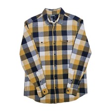 GAP Check Shirt M Mustard Blue