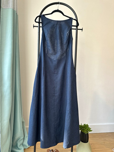 Zara blue linen - zara, midi