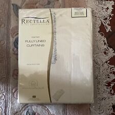 Rectella Cream Fully Lined Curtains Size 44” X54”