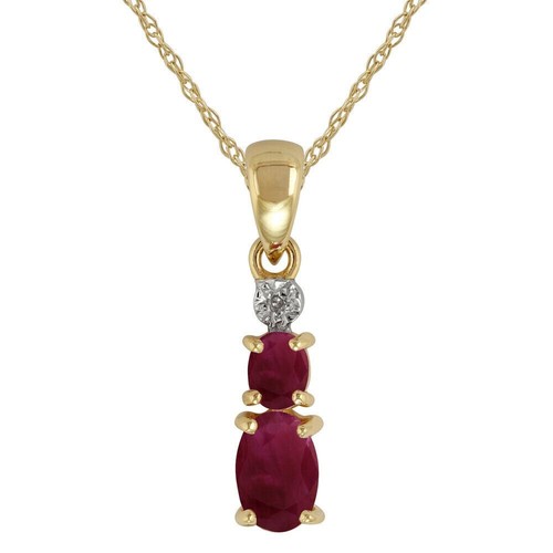 Classic oval ruby diamond - &,