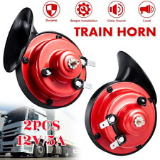 2PCS Super Horn 12V 300DB Super Loud Horn Snail Motorcycle Car Truck Boat Train