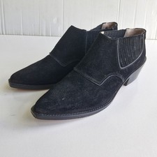 Mimco Black Suede Cuban Heel