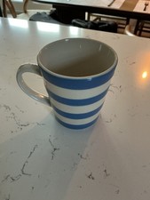 M&S Rare Blue Truro Stripe Stoneware Coffee Cup Mug