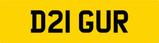 D21 GUR OLD 2 DIGIT REG NUMBER PLATE DIGGER PLANT HIRE DIG EXCAVATOR JCB DUMPER