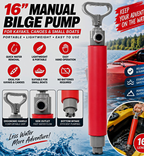16in manual bilge pump - manual, kayak