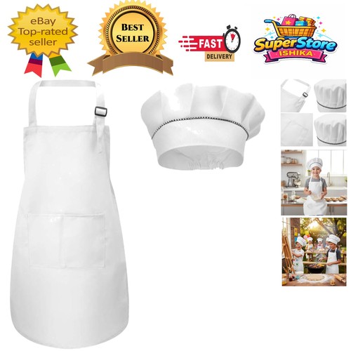 White kids apron and - apron,