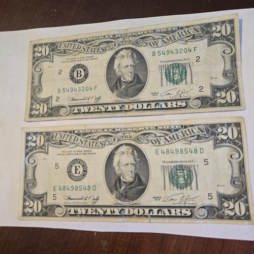 Dollar bills 1974 lot - lot, of