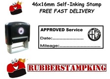 Approved Service Rubber Stamp Alfa Romeo Garages Dealers Mobile & Home Mechanics