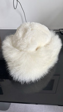 Alpaca Fur Hat Luxury Quality In White 