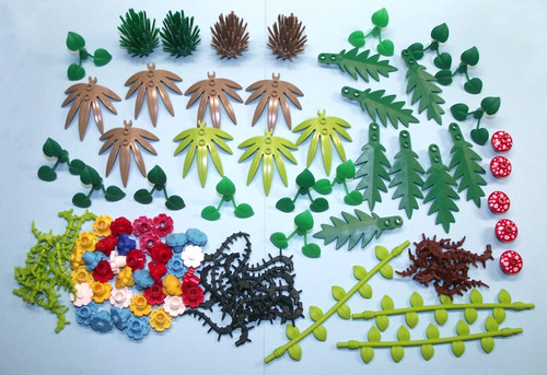 Lego mixed flowers palms - mixed, flowers,