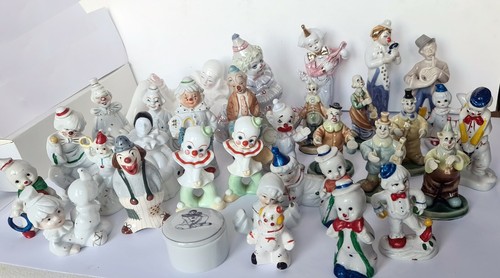 Vintage porcelain clown - porcelain,