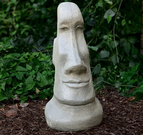 Concrete moai easter - easter, island