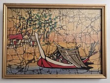 Batik Boat Scene Picture