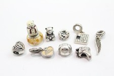 Sterling Silver Pandora Charms Signed Branded Enamel Glass Dog x 10 (30g)
