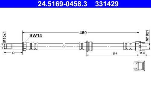 Brake hose ate - hose, e36