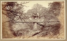 Raehills glen bridge, Moffat, Dumfries, Scotland. Rare 1880s albumen photograph