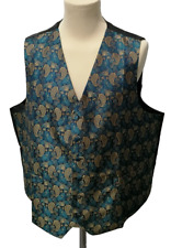 Hisdern 3 Piece Set Men's Waistcoat Size 3XL Vest Tie Handkerchief