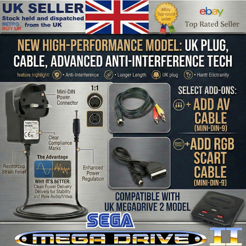 Sega megadrive power supply - power,