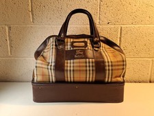 Vintage Burberry Weekend Carry Bag Duffle Holdall Haymarket Check Canvas