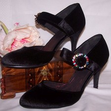 Joe Browns Black Velvet  Shoes