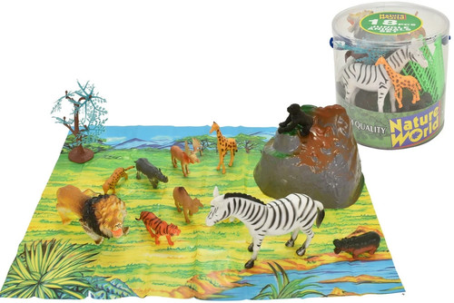 18pcs wild jungle animal toy - 18pcs,