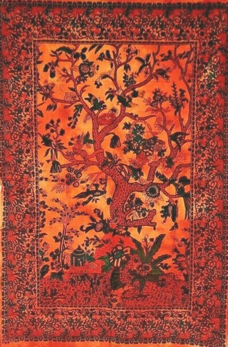 40x30 orange boho tree of - orange,