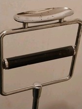 ??Toilet Ashtray Roll Holder Chromed Steel 50’s Cast Iron Vintage Freestanding