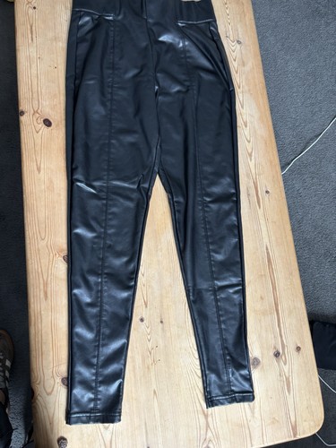 Leather look pants side - m&s, 10