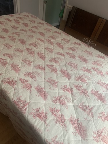Toile jouy bedspread throw - bedspread,