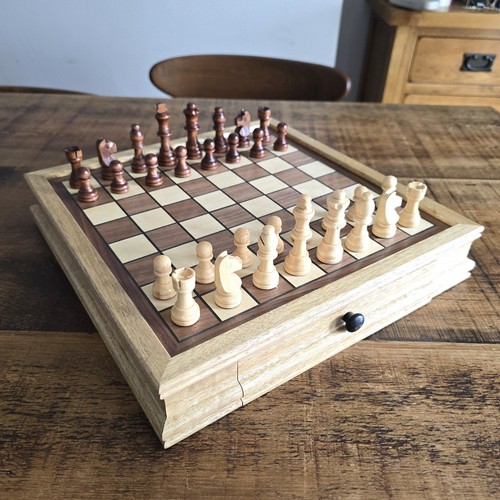 Wooden chess set magnetic - wooden,