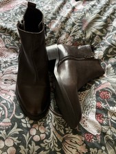 Dune Brown Ankle Boots 3 Zip
