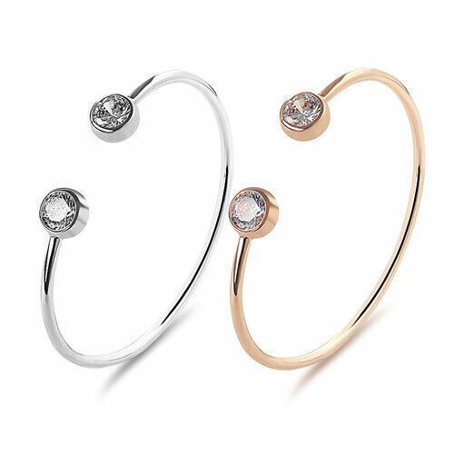 Women ladies crystal bangle - crystal,