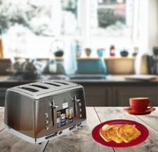 Russell Hobbs Copper Sunset Eclipse Polished St Steel 4 Slice Toaster 25143