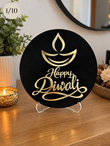 Happy diwali sign gold - sign, mirror